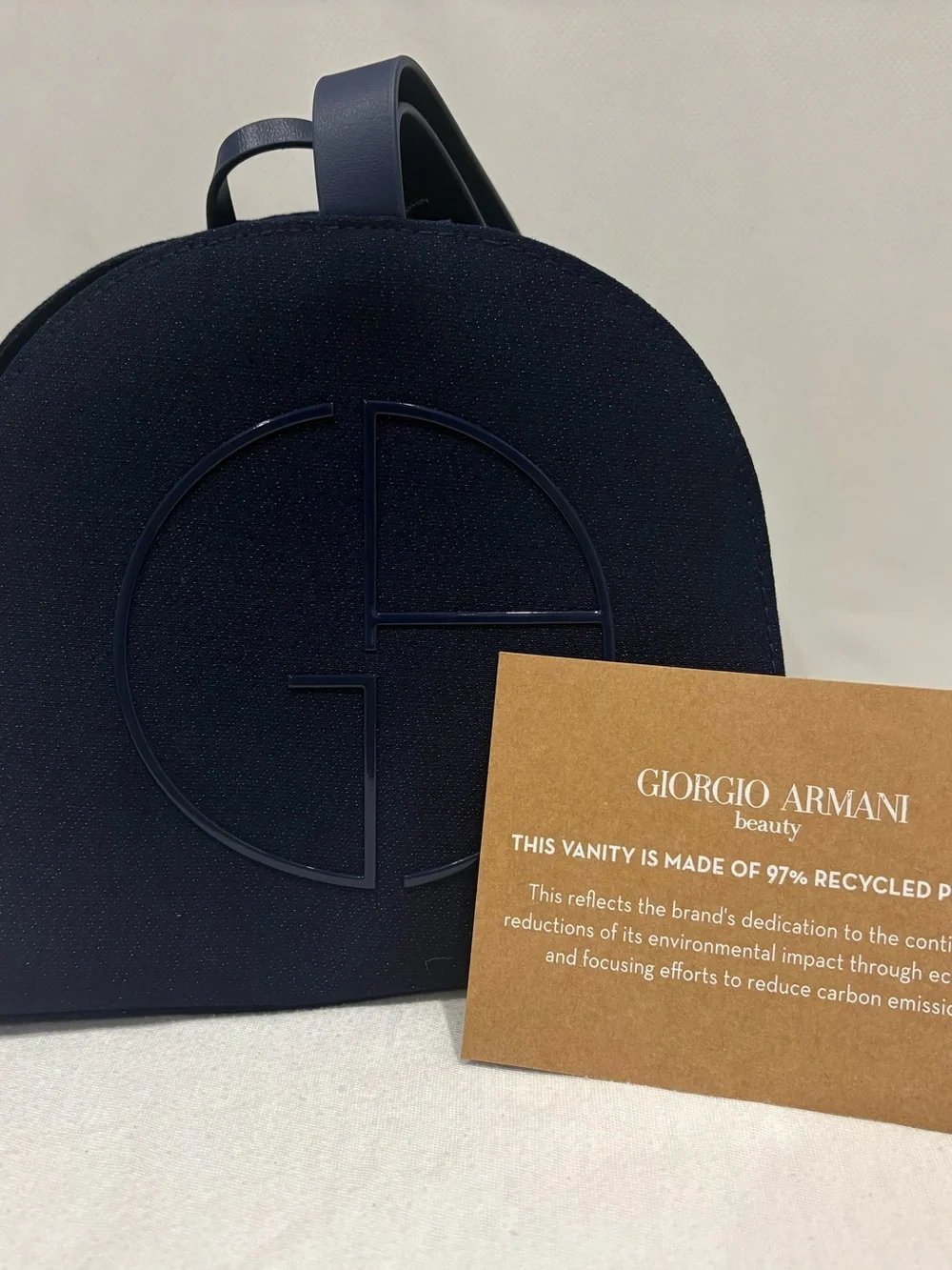 Giorgio Armani Beauty Navy Logo Bag